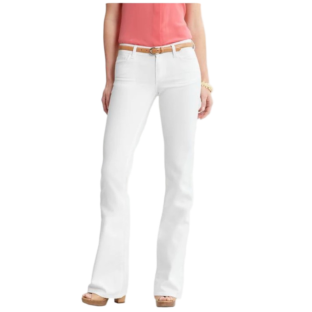 Banana Republic Soft White Wash Denim Jeans High Rise‎ Flare Leg Boho Chic Sz 27